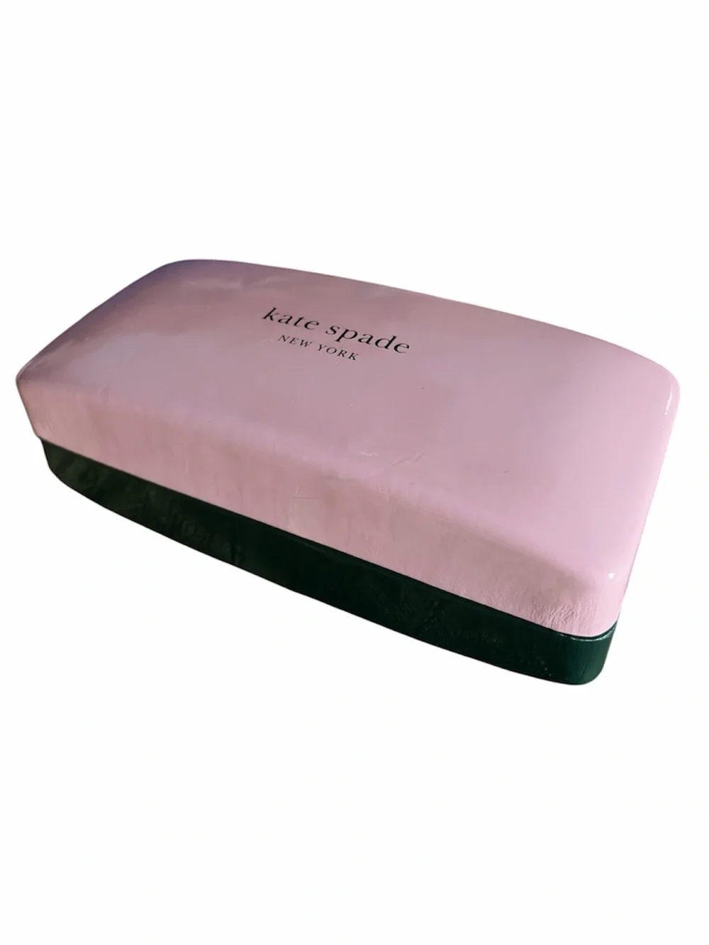 Kate Spade Hard Shell Eyeglass Case Pink / Hunter Green